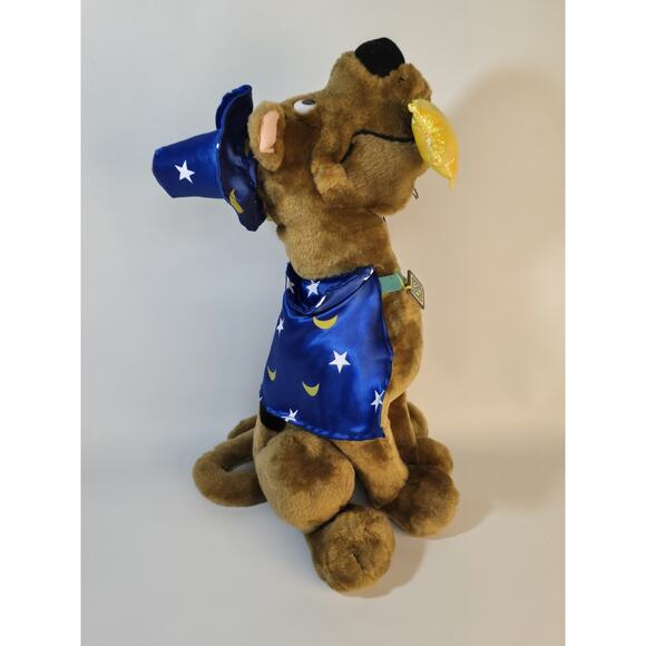 Scooby Doo 24" Vintage Plush 2002 Wizard Hat And Cape Robe Stars Blue - Picture 5 of 11